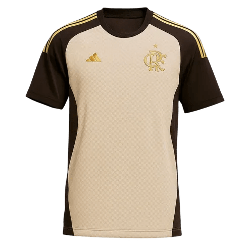 Camisa Flamengo Treino Bege 2026/27 - Torcedor Masculino -