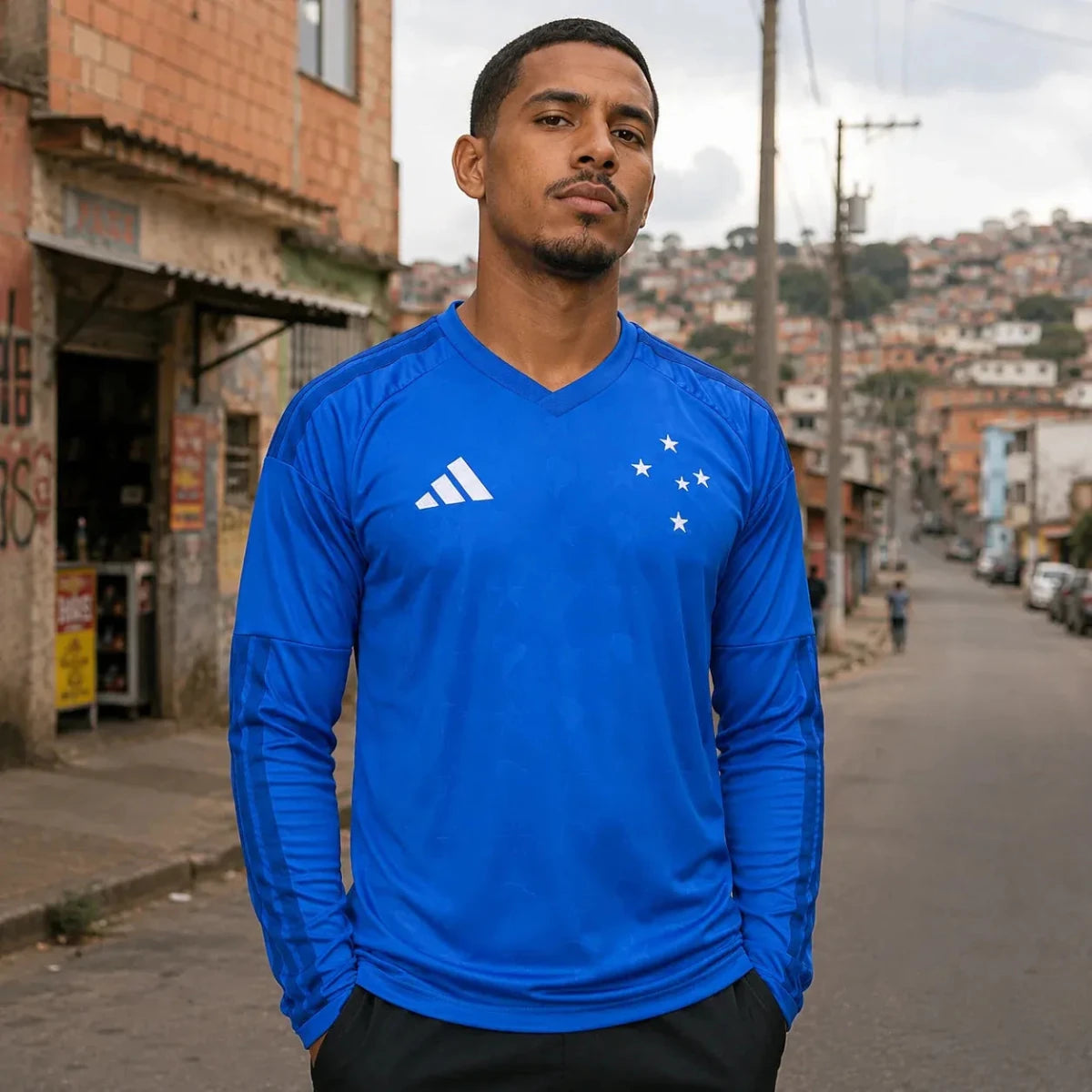 Camisa Cruzeiro Home Manga Longa 26/27 - Torcedor Masculino - 